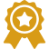 Star in circular badge design