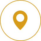 Yellow map marker on black background
